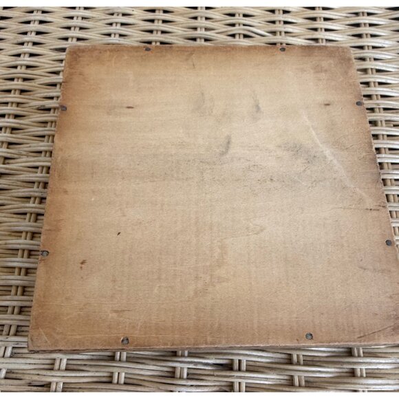 Antique 1910's Flemish Art Pyrography Hanky Box Art Nouveau Lady with Flowers - Picture 3 of 10